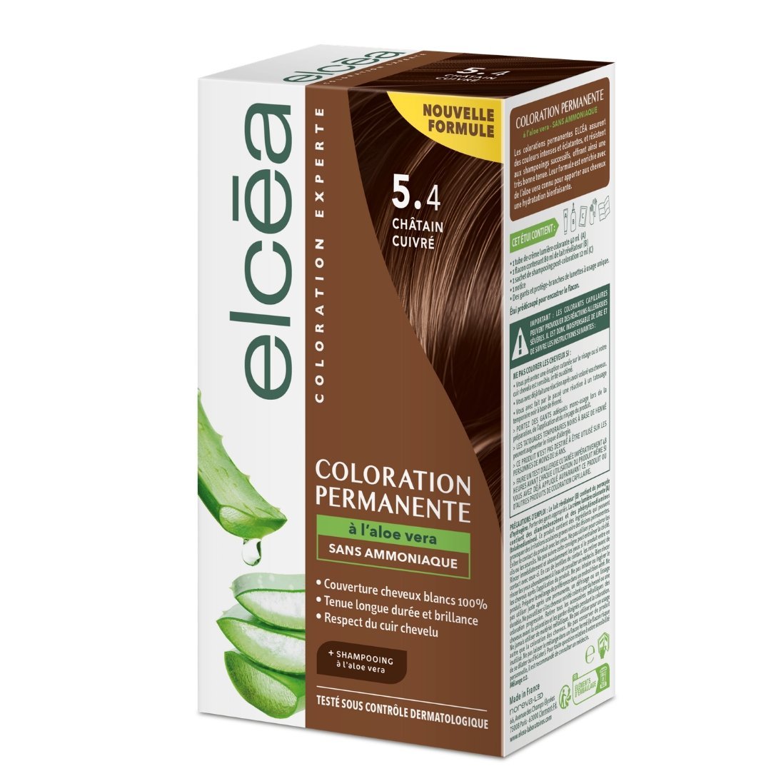 Elcea-Coloration-Experte-Chatain-Cuivre-5.4 Elcea Coloration Experte - Châtain Cuivré 5.4 – Image 1