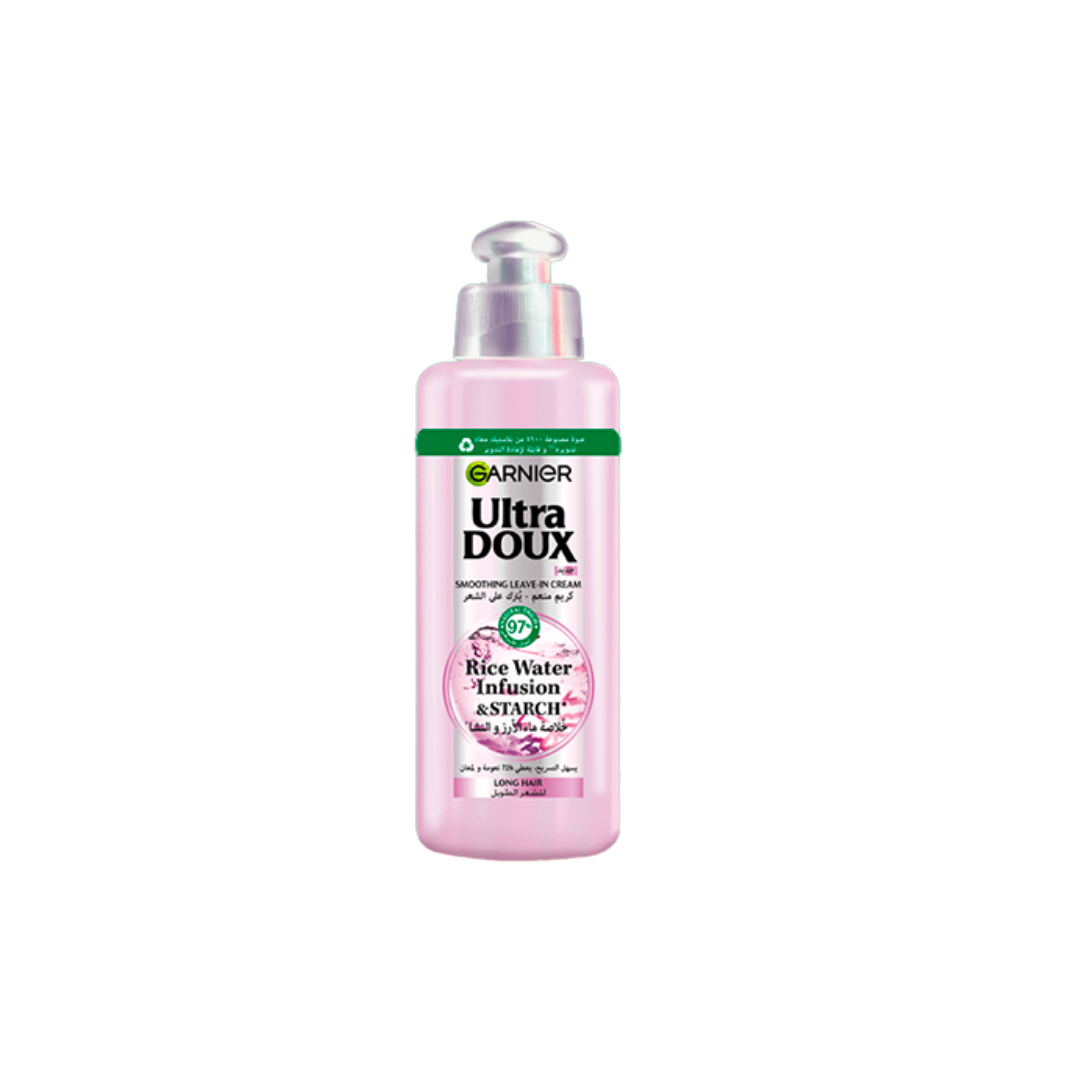 Garnier-Ultra-Doux-Cream-Smoothing-Rice-Water-200ml Garnier Ultra Doux Cream Smoothing Rice Water 200ml – Image 1