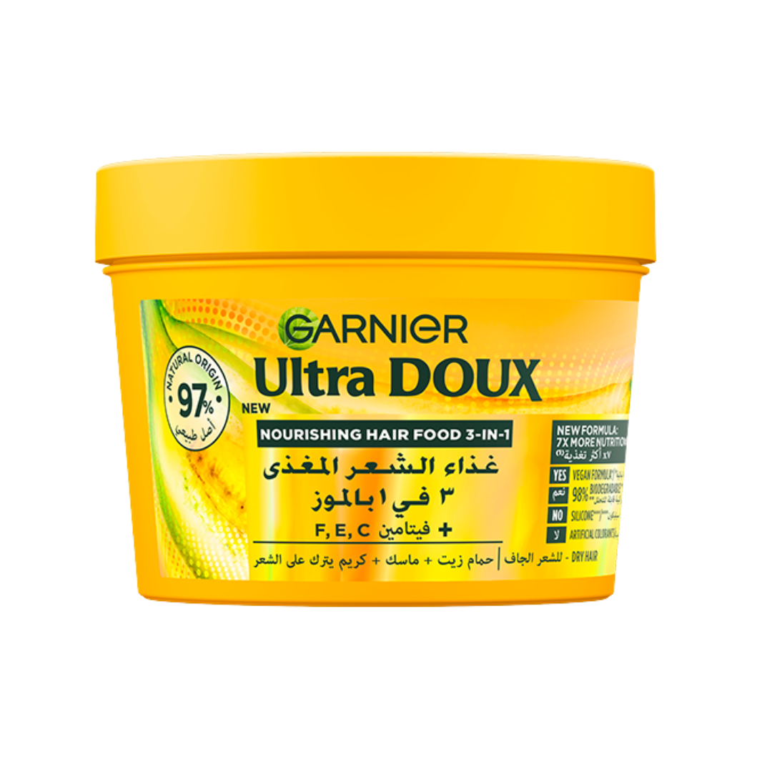 Garnier-Ultra-Doux-Hair-Food-banane-390ml Garnier Ultra Doux Hair Food Banane 390ml – Image 1