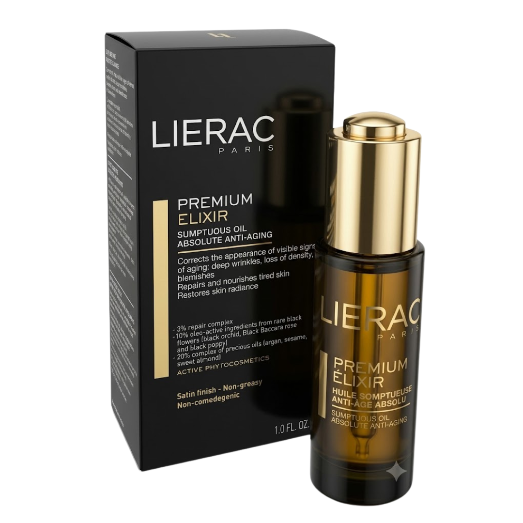 Lier-premium-elixir-huile-somptueuse Lierac Premium Elixir Huile Somptueuse 30ml – Image 1