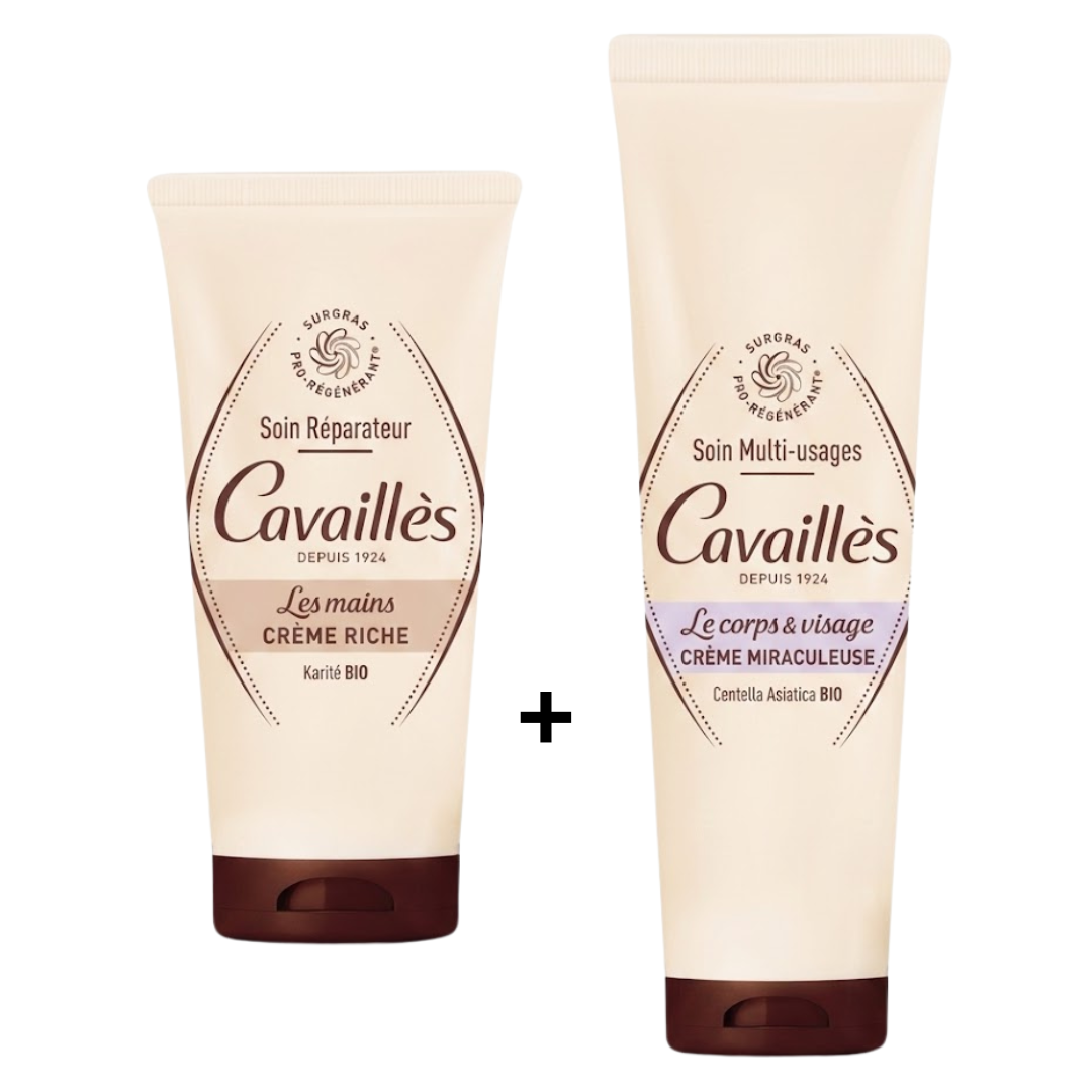 Rc-Duo-Pack-Creme-Miracle-100mlRc-Creme-Mains-Riche-Reparateur-50ml Roge Cavailles Creme Miracle 100ml+Creme Mains Riche Reparateur 50ml Duo Pack – Image 1