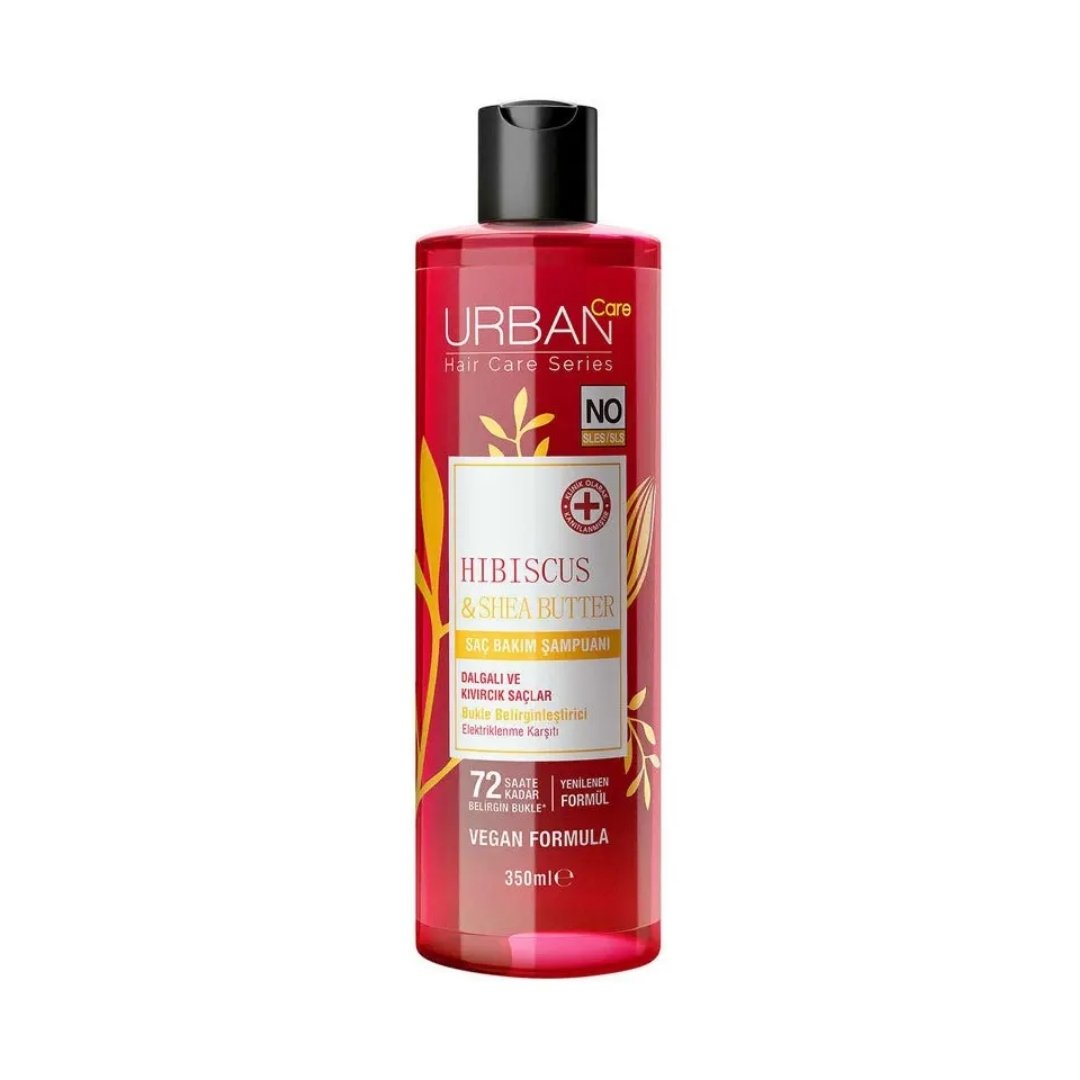 Urabn-Twisted-Curls-Hibiscus-Shea-Butter-No-Sulfate-Shampoo-350ml Urban Care Twisted Curls Hibiscus & Shea Butter No Sulfate Shampoing 350ml – Image 1