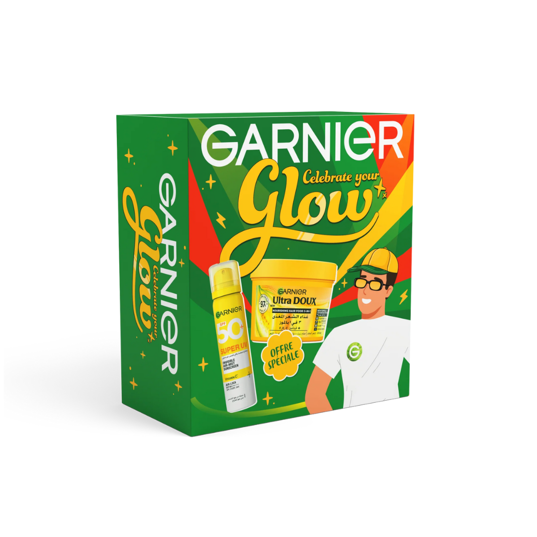 garnier-micellaire-vitamin-c-pack-1 Garnier Nourishing Hair Food+Super UV Spf50+Spray Coffret – Image 1