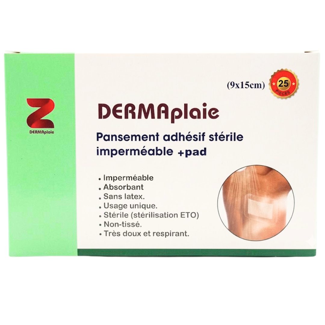 DERMAplaie-915cm DERMAPLAIE PANSEMENT ADHESIF STERIL 9X15cm – Image 1
