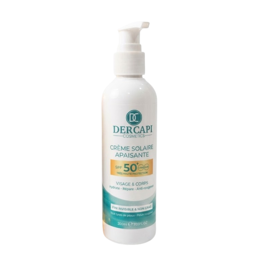Dercapi-Creme-Solaire-Apaisante-Spf50-200ml Dercapi Creme Solaire Apaisante Spf50+ 200ml – Image 1