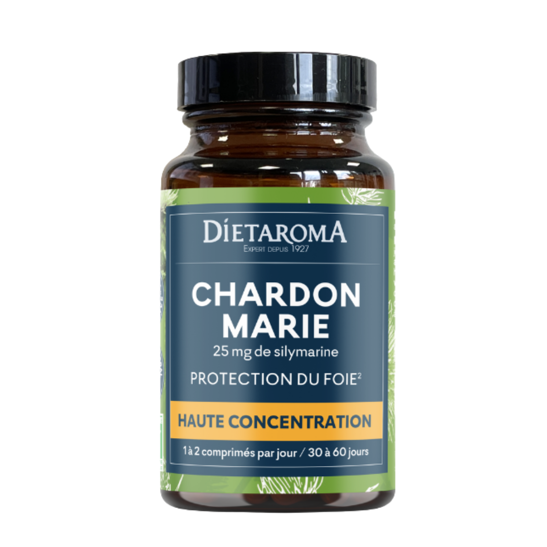 Dietaroma-CIP-Chardon-Marie-60cps Dietaroma Chardon Marie 25mg 60 Comprimes – Image 1