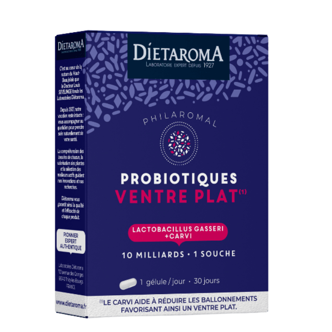 Dietaroma-Probiotiques-Ventre-Plat-30gelules Dietaroma Probiotiques Ventre Plat 30Gelules – Image 1