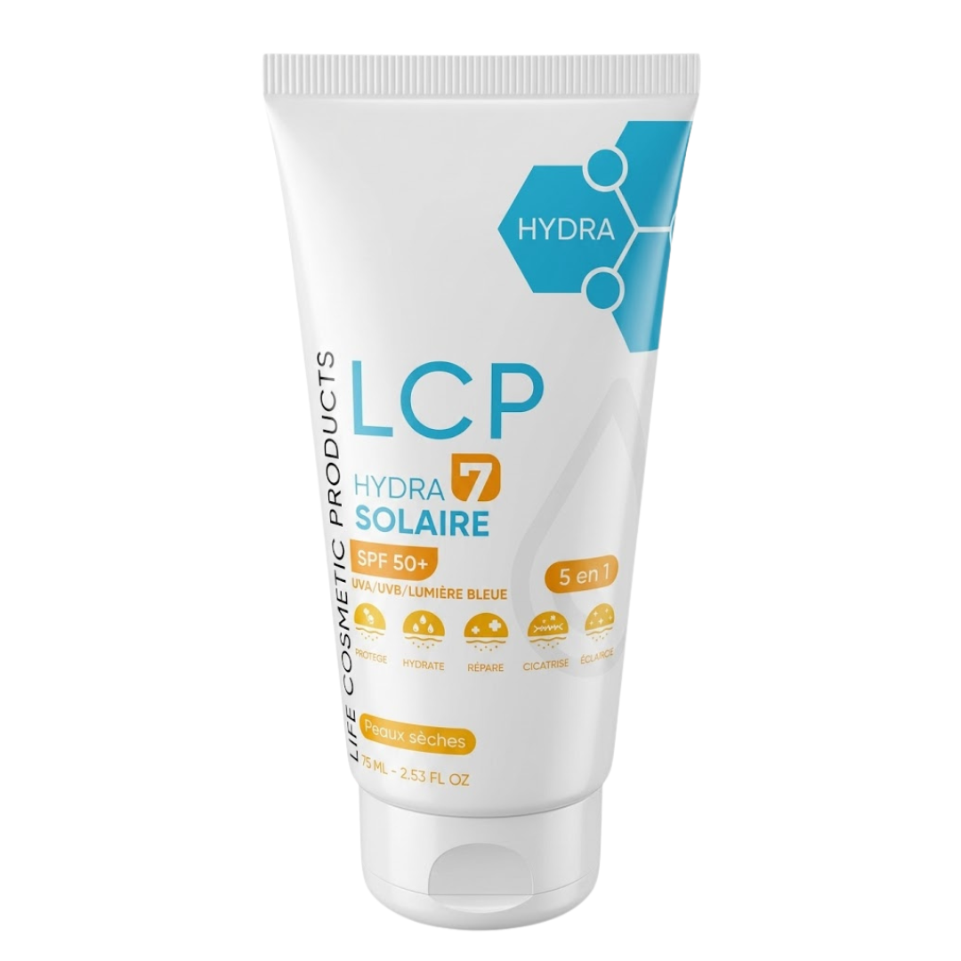 Lcp-Hydra7-Ecran-Solaire-Spf50-Ps-75ml LCP Hydra7 Ecran Solaire Spf50+ Peaux Seches 75ml – Image 1