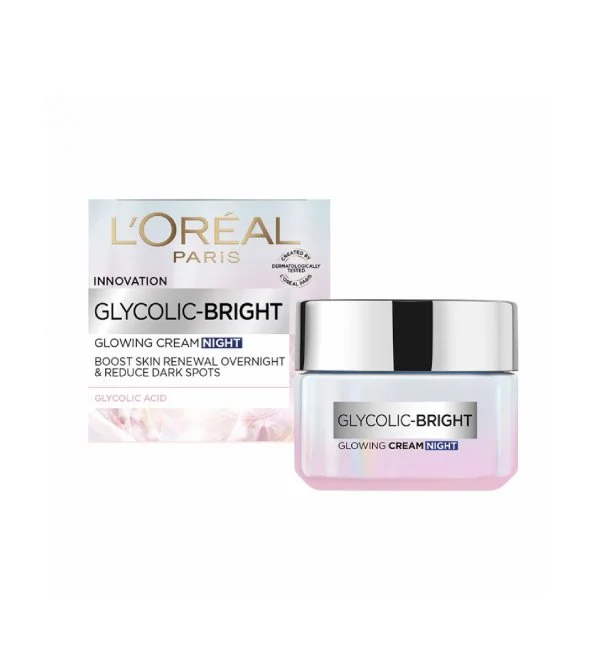 Loreal-Glycolic-bright-creme-de-nuit-50ml L’Oreal Paris Glycolic-Bright Créme de Nuit 50ml – Image 1