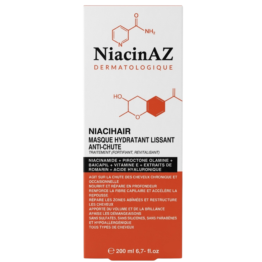 Niacinaz-Niacihair-Masque-Hydratant-Lissant-Anti-Chute-1 Niacinaz Niacihair Masque Hydratant Lissant Anti-Chute 200ML – Image 1