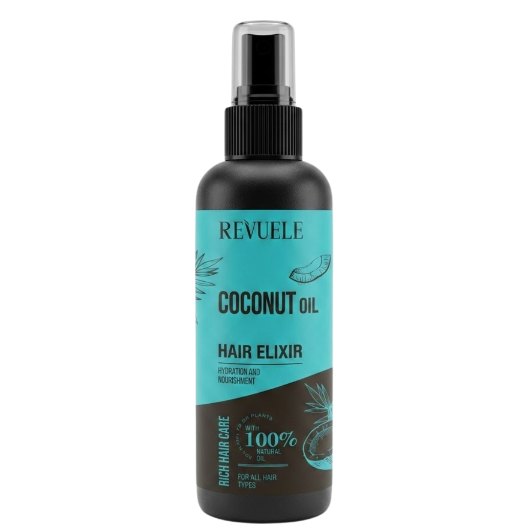 Revuele-Coconut-Oil-Hair-Elixir-120ml Revuele Coconut Oil Hair Elixir 120ml – Image 1
