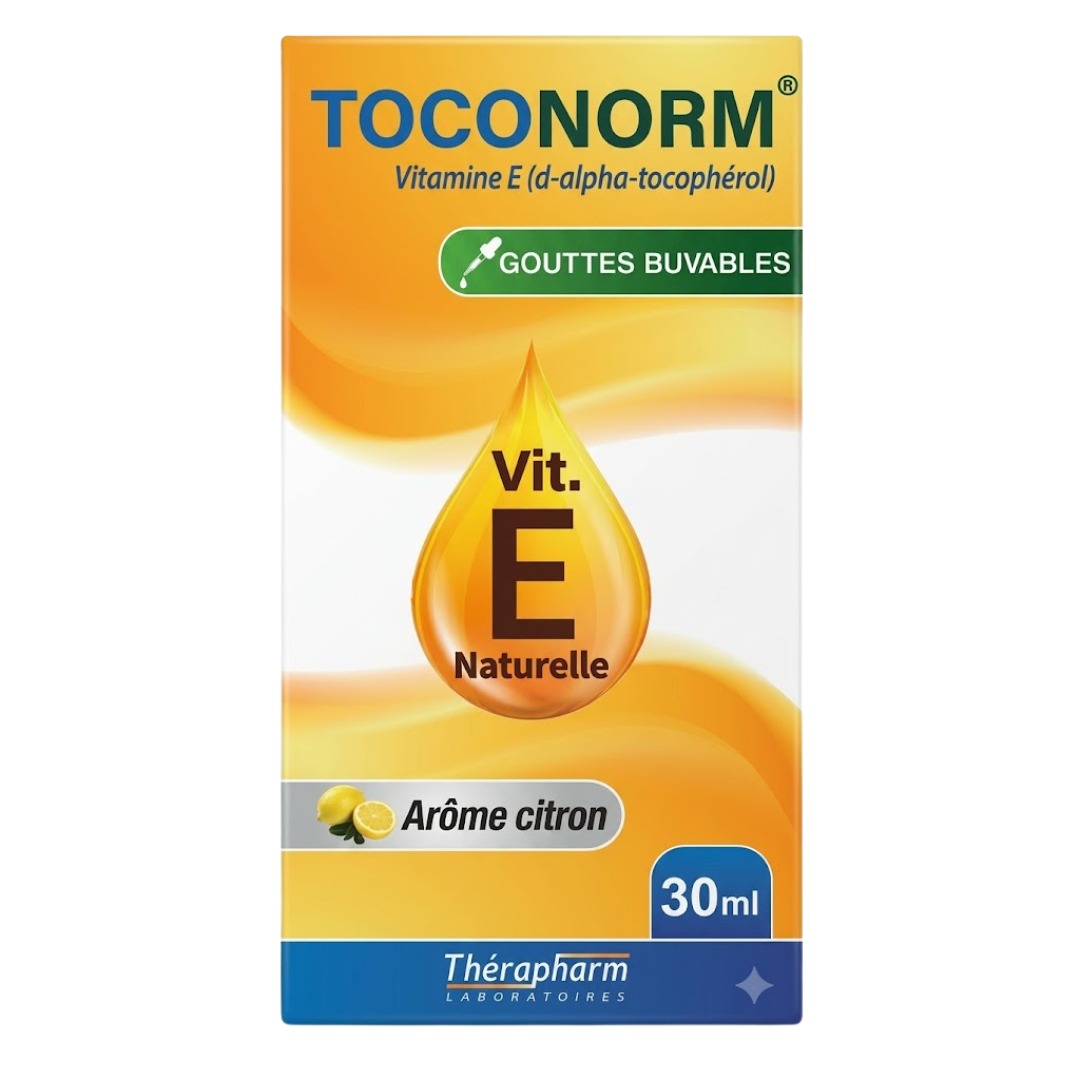 Toconorm-Gouttes-Buvables-Vitamine-E-30ml Toconorm Gouttes Buvables Vitamine E 30ml – Image 1