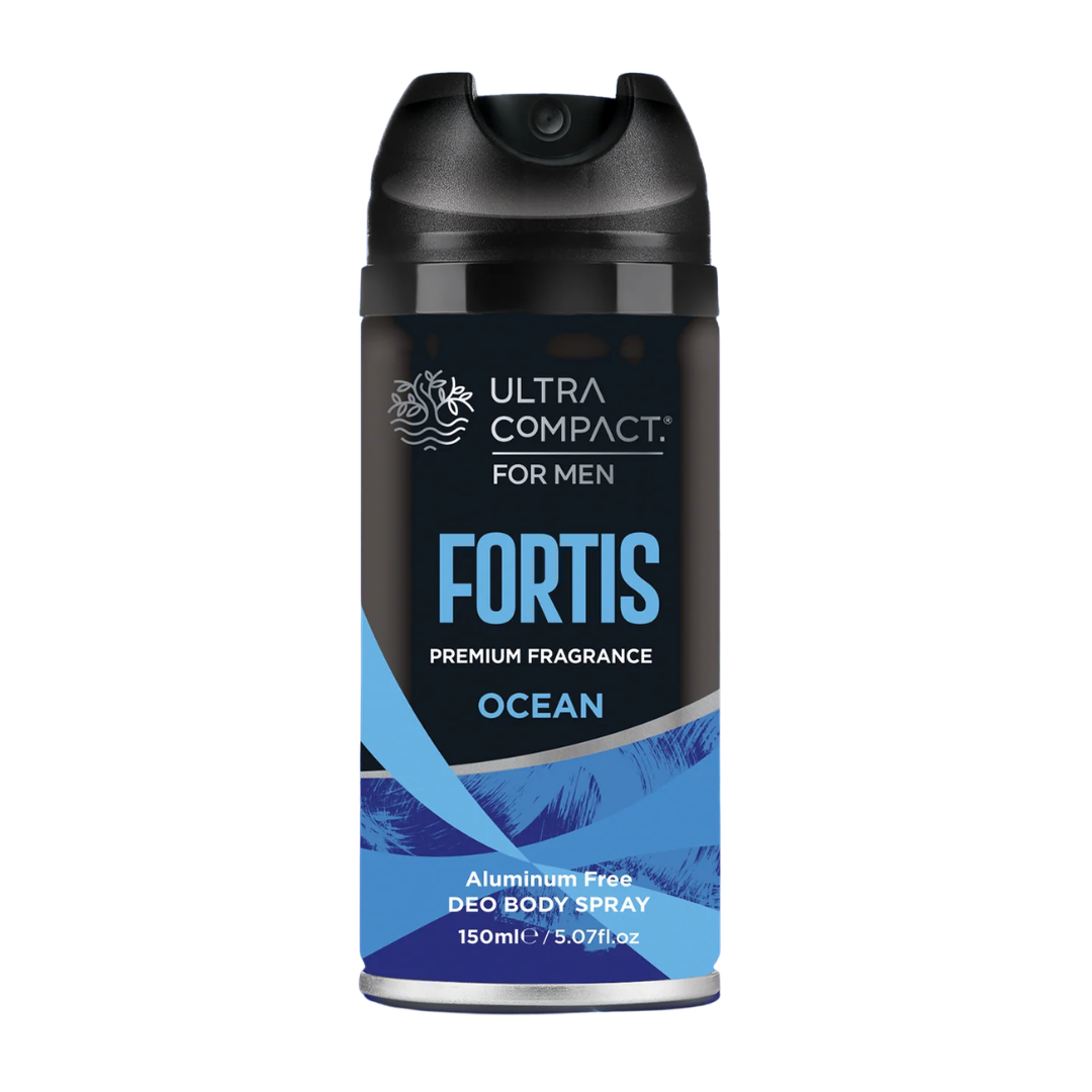 Ultra-Compact-Deodorant-Men-Fortis-Spray-150ml Ultra Compact Deodorant Men Fortis Spray 150ml – Image 1