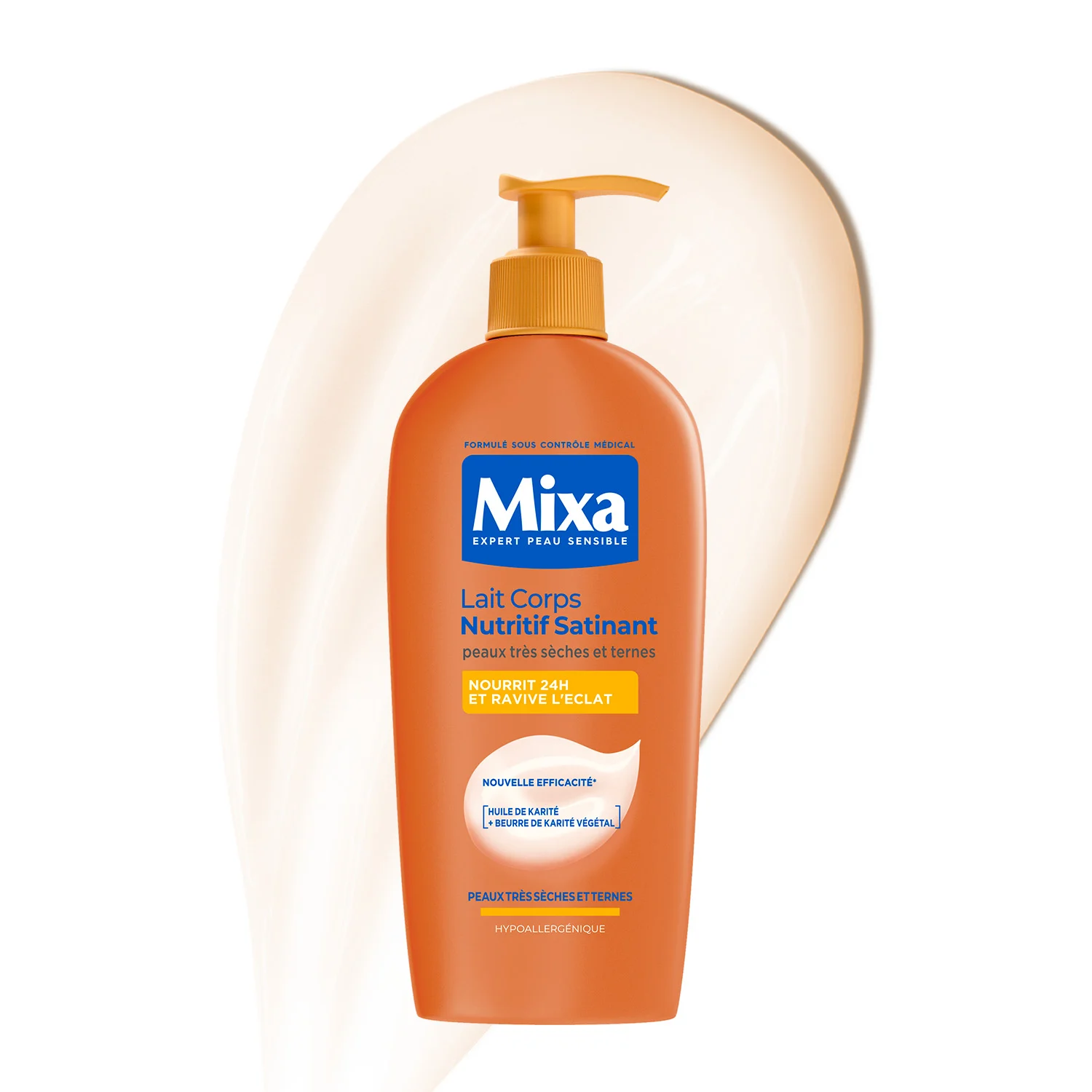lait-satinant-00 Mixa Lait Corps Nutritif Satinant 250ml – Image 1