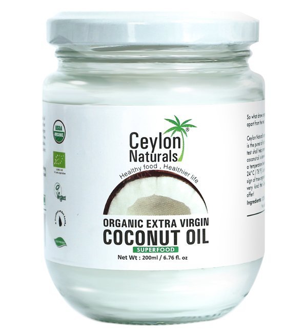 4796016860184 Ceylon Naturals - Huile de coco extra vierge Bio - 200 ml – Image 1
