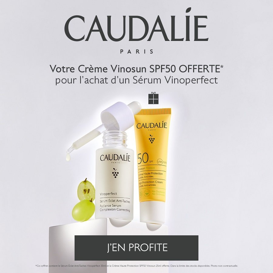 CAUDALIE-VINOPERFECT-PACK Caudalie Vinoperfect Sérum Eclat Anti-Taches 30ml+ Crème Solaire Vinosun Visage IP50 50ml OFFERT – Image 1
