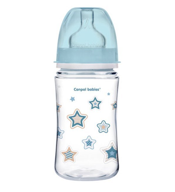 Canpol-babies-biberon-anti-colic-6mois-240ml-leu Canpol babies biberon anti-colic +6mois 240ml Ref 35/217 Bleu – Image 1