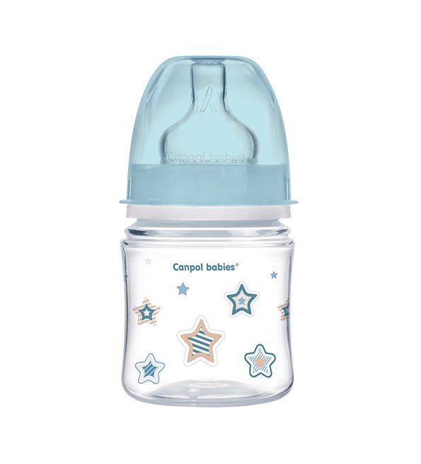 Canpol-babies-biberon-anti-colic3mois-120ml-Bleu Canpol babies biberon anti-colic +3m 120ml Ref 35/216 Bleu – Image 1
