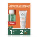 DCP Duo Peaux Grasses à Tendance Acnéique Écran Solaire Trio-Acné Sun SPF 50+ + Gel Nettoyant Moussant Trio-Acné 30 ml Offert