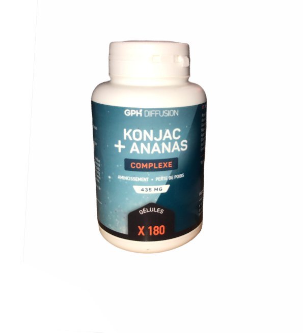 GPH-NANAS GPH Konjak + Ananas 435mg 180 gelules – Image 1