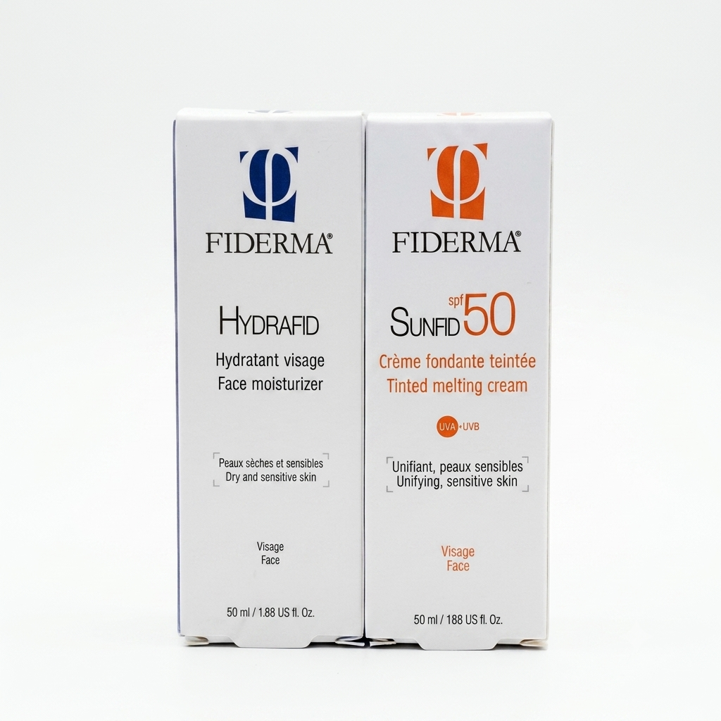 Gemini_Generated_Image_dr489ddr489ddr48 Fiderma Hydrafid Creme Hydratant Visage 50ml+Sunfid Spf50+ 50ml Pack – Image 1