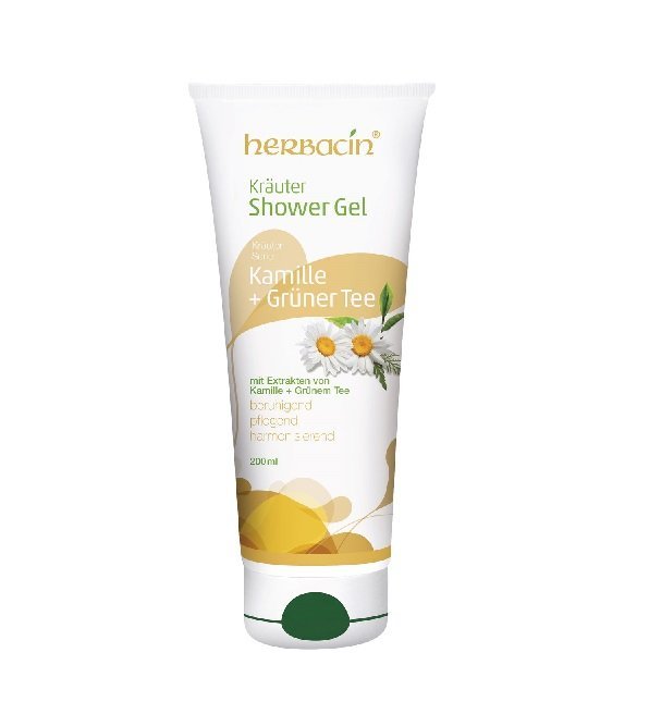 Herbacin-Gel-douche-camomileGreen-tea-200ml Herbacin Gel douche camomile+Green tea 200ml – Image 1