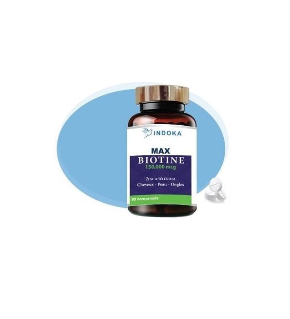 Indoka-Max-Biotine-150mg-90cps Indoka Max Biotine 150mg 90cps – Image 1
