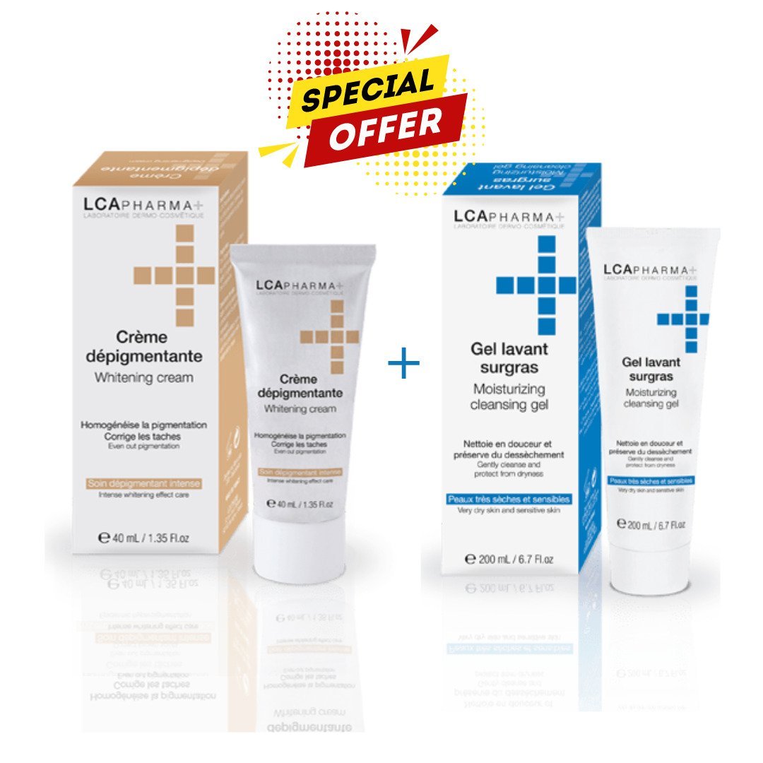 Lca-creme-depigmentante-40ml-lca-gel-lavant-surgras-200ml-pack Lca Creme Depigmentante 40ml + Gel Lavant Surgras 200ml – Image 1