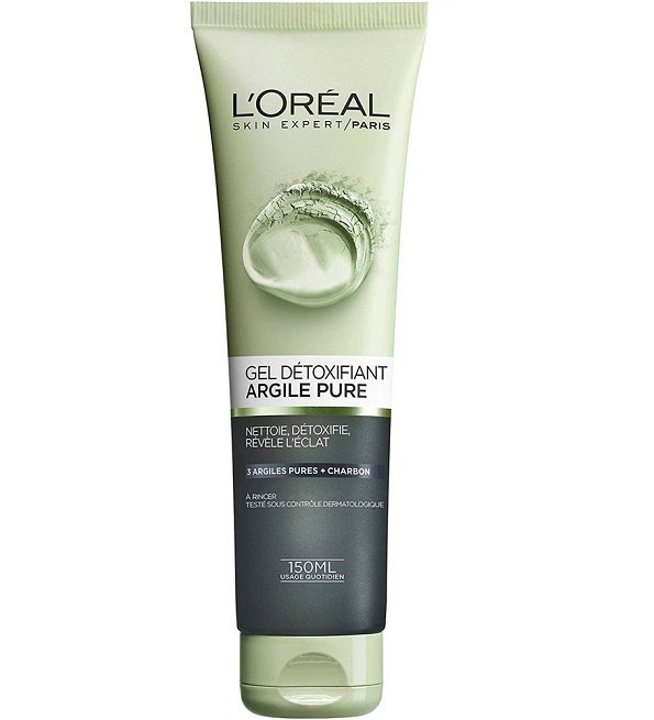 Loreal-gel-detoxifiant-noir-argile-pure150ml L’OREAL PARIS SKIN EXPERT – GEL DETOXIFIANT À L’ARGILE PURE – 150ML – Image 1