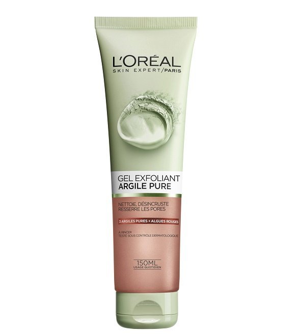 Loreal-gel-exfoliant-rouge-argile-pure150ml L’OREAL PARIS SKIN EXPERT – GEL EXFOLIANT À L’ARGILE PURE – 150ML – Image 1