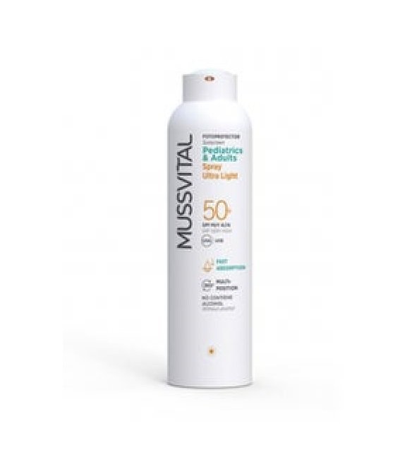 Mussvital-Fotoprotecteur-pediatrique-spray-ultra-light-spf50-150ml Mussvital Fotoprotecteur pediatrique spray ultra light spf50+ 150ml – Image 1