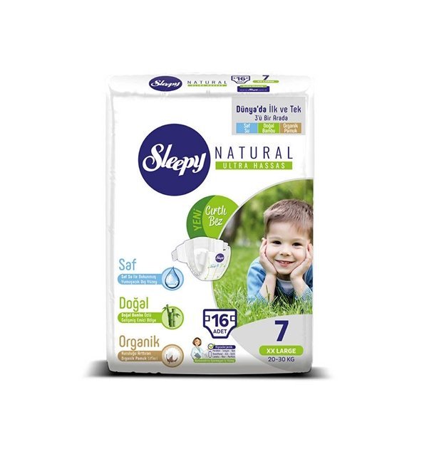 Nouveau-projet-78 Sleepy Natural 7, Couches Taille XX-large 20-30kg/16pcs – Image 1