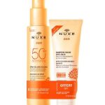 NUXE Spray Fondant Haute Protection SPF50 + Shampoing Douche Après Soleil 100ml