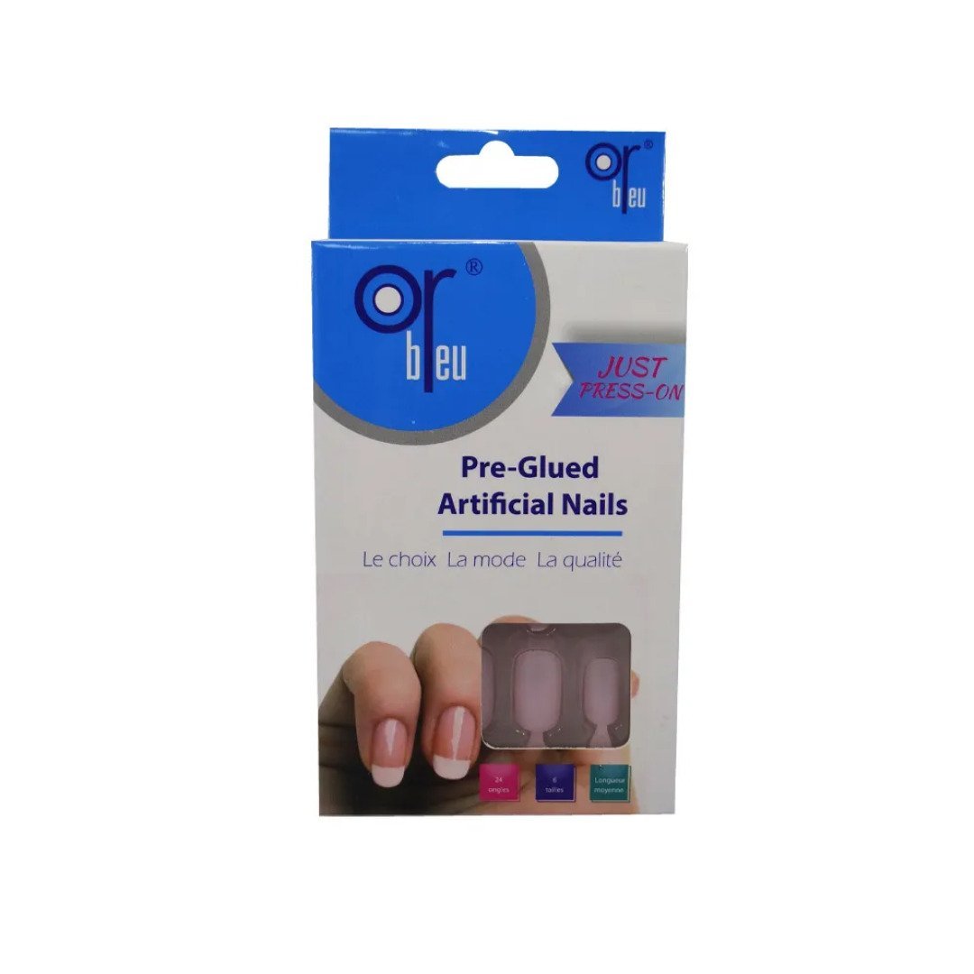 Or-Bleu-Pre-Glued-Artificial-Nails-N°-60-Ref-CT-988 Or Bleu Pre-glued Artificial Nails FC 60 CT-988 – Image 1