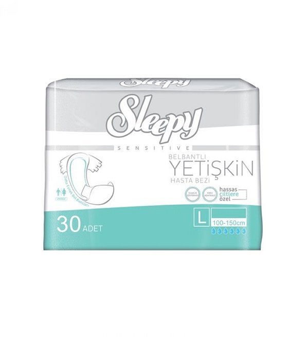 Sleepy-L-Sensitive-Adulte-diapert-Teste-Dermato-L-30pcs SLEEPY Couche pour adultes Sleepy Taille Medıum30 Pièce – Image 1