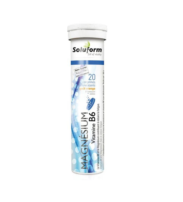 Soluform-Magnesium-Vitamine-B6-20-Comprimes Soluform Magnésium Vitamines B6 – Image 1