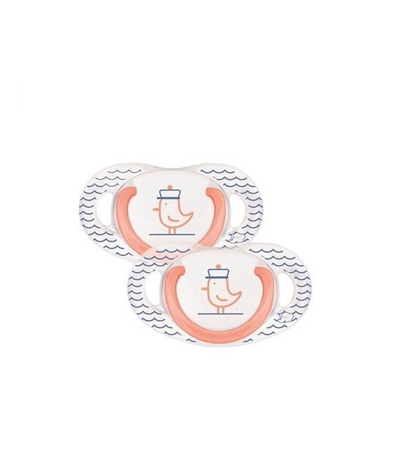 bb-conf-suc-latex-18-36m BéBé Confort 2 Sucette Natural Physio 18-36m latex Navy – Image 1