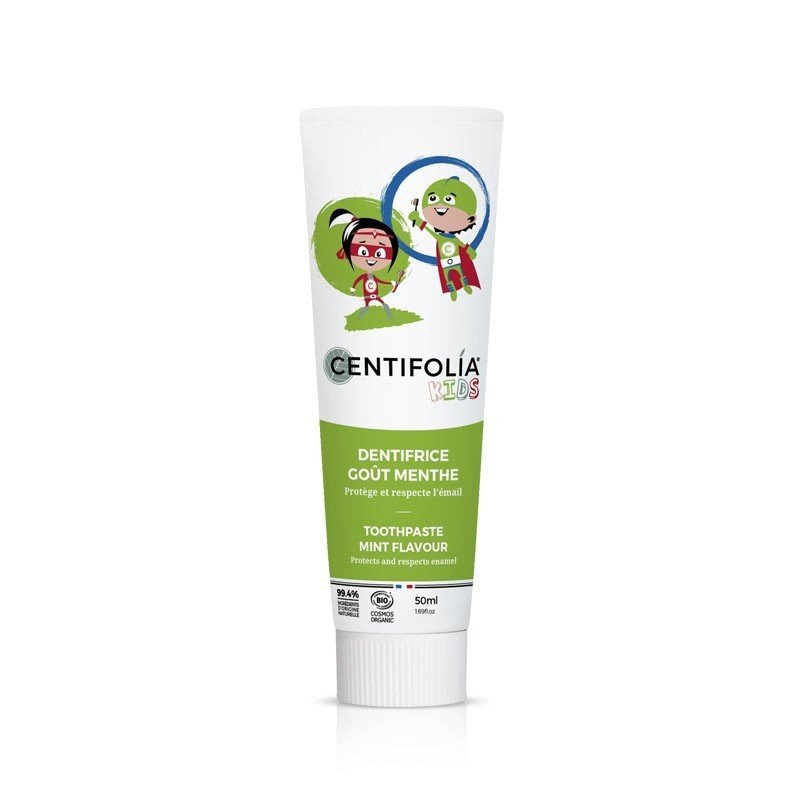 childrens-toothpaste-1-1 Centifolia Dentifrice Kids Gouts Menthe 50ml – Image 1