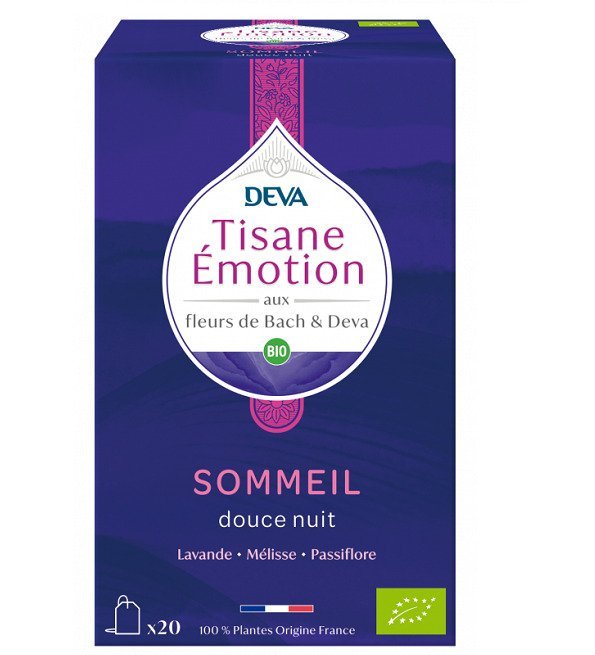 deva-sommeil DEVA Tisane Emotion Sommeil Douce Nuit 20 Sachets – Image 1