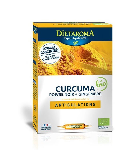 diat Dietaroma Curcuma +Gingembre 20 Ampoules*10ml – Image 1