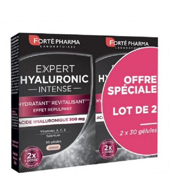 forte-pharma-expert-hyaluronic-intense-hydratant-revitalisant-30-gelules-pack-de-2 FORTE PHARMA Expert Hyaluronic Intense 2 x 30 gélules – Image 1