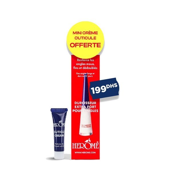 herome-durcisseur-EXTRA-fort-mini-creme-anti-gercure Herôme – Durcisseur Extra Fort + Mini crème Cuticules Offerte – Image 1