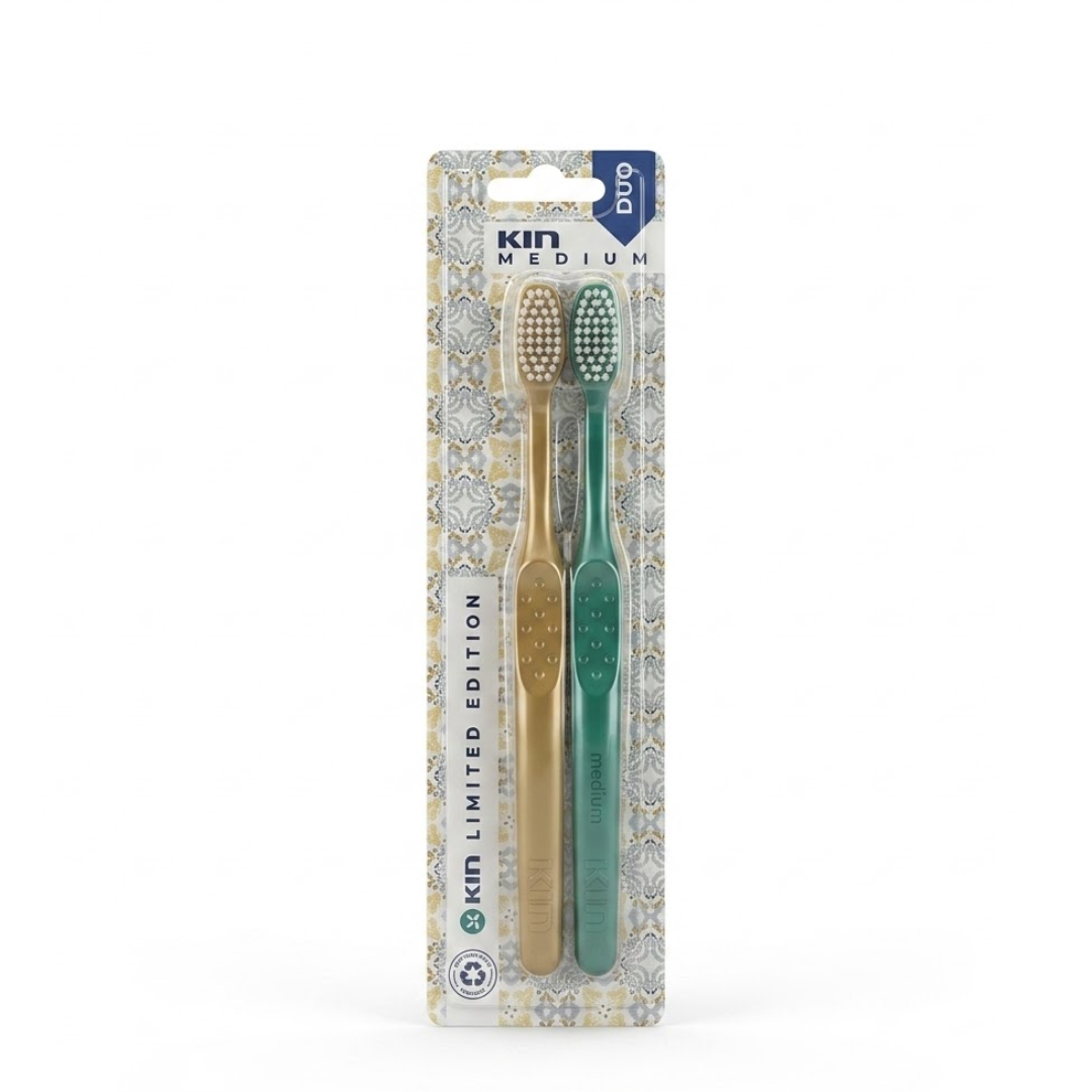 kin Kin Brosse à dents duo Pack Medium – Image 1