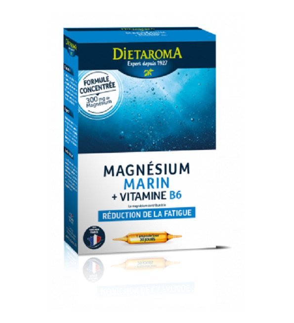 magnesium-marin-vitamine-b6 Dietaroma Magnesium Marin +Vitamine B6 20Ampoules*10ml – Image 1