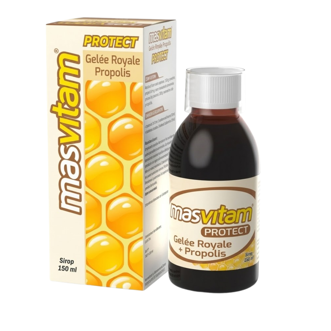 masvitam Multivit Protect Gelee royale & Propolis sirop 150ml – Image 1
