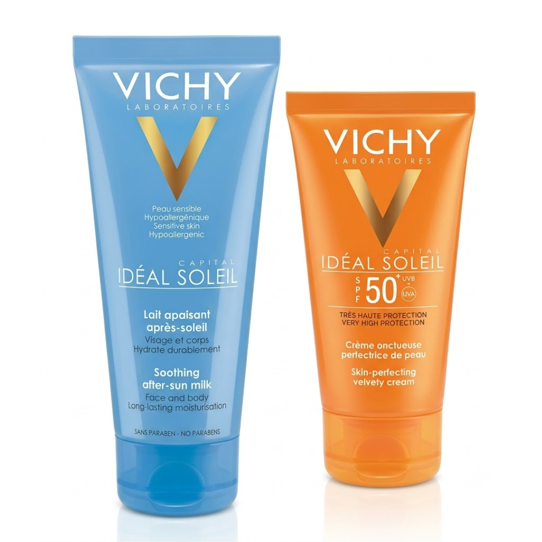 pack-vc Vichy ideal soleil crème onctueuse+apres soleil 100ml Pack – Image 1