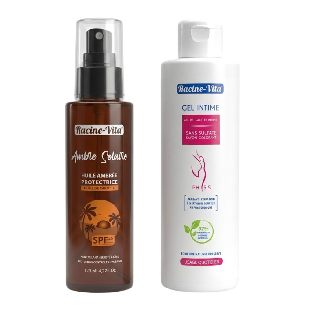 racine-vita-3 Racine Vita Ambre Solaire Spf15 125ml+Gel intime Fraicheur Pack – Image 1