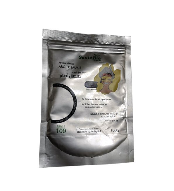 sante-bio-argile-jaune SANTE BIO PREMIUM Poudre Visage Argile Jaune 100G – Image 1
