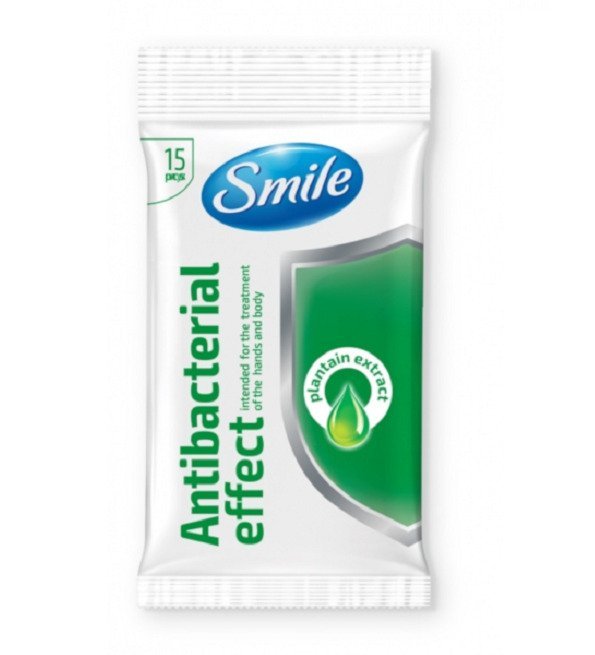 smile-lingettes-desinfectantes-et-anti-bacteriennes-vert-sachet-de-15-pieces SMILE Lingettes Désinfectantes et Anti-Bactériennes Vert Sachet de 15 Pièces – Image 1