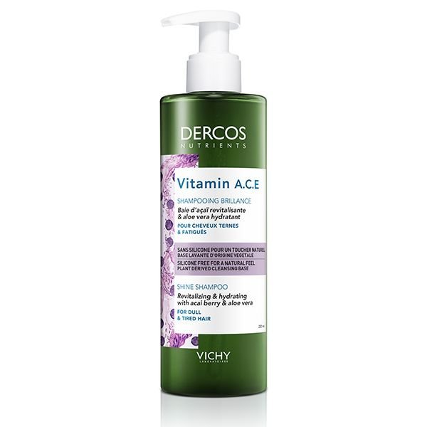 vichy-dercos-nutrients-shampoing-vitamin-a.c.e.-brillance-cheveux-ternes-et-fatigues-250ml-1 Vichy Dercos Nutrients Shampoing Vitamin A.C.E. Brillance Cheveux Ternes et Fatigués | 250ml – Image 1